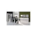 Salle  manger lina buffet + vitrine + table 160cm + 3 miroirs