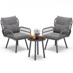 Salon bas de jardin - bealife - 4 coussin lavable dtachable - 2 fauteuil - 1 table basse - 2 place - ...