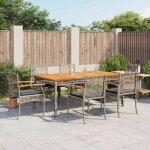 Salon de jardin - ensemble à manger de jardin et coussins 7 pcs gris rotin - table + chaises de jardin(621129) ... Salon de jardin - ensemble à manger de jardin et coussins 7 pcs gris rotin - table + chaises de jardin(621129) ...