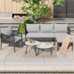 Salon de jardin exterieur 4 personnes avec 2 table 1 canapé dangle 1 fauteuil ensemble table et chaise ... Salon de jardin exterieur 4 personnes avec 2 table 1 canapé dangle 1 fauteuil ensemble table et chaise ...