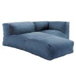 Salon de jardin un fauteuil dangle et une m�ridienne bleu pacific mixi oviala