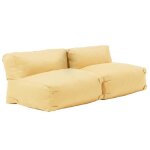 Salon de jardin modulable 2 places jaune clair mixi oviala