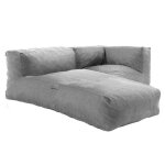 Salon de jardin modulable un fauteuil dangle et une m�ridienne gris mixi oviala