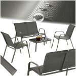 Salon de jardin - tectake - ensemble détente dextérieur nora pour 4 personnes avec tissu déperlant et ... Salon de jardin - tectake - ensemble détente dextérieur nora pour 4 personnes avec tissu déperlant et ...