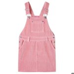 Salopette robe - vidaxl - velours - rose clair - 15  10 ans - bretelles rglables