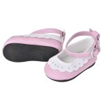 Salutuya chaussures de poupe accessoire de chaussures en cuir artificiel de garniture en dentelle pour ...