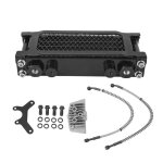 Salutuya kit de refroidissement dhuile de moto kit de refroidisseur dhuile de moto aluminium 4 rang�es ...