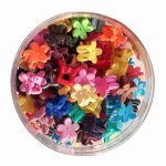 Salutuya mini des pinces � griffe de cheveux 50 pcs petites griffes de cheveux fleurs clips de couleur ...