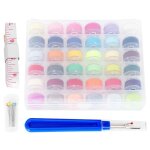 Salutuya petit fil de canette canette avec fil bobine transparente accessoires de machine  broder  ...