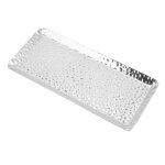 Salutuya plateau servielle inox 25x11cm martelé plateau dessert vaisselle argent Salutuya plateau servielle inox 25x11cm martelé plateau dessert vaisselle argent