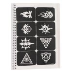 Salutuya pochoir dart corporel pochoirs de tatouage tanche 99 motifs de carrosserie rutilisables pochoir ...
