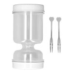 Salutuya pot de cornichon pickle bot sparation  sec humide rpartition transparente en plastique plastic ...