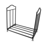 Salutuya range bûches robuste en fer pour stockage intérieur et extérieur Salutuya range bûches robuste en fer pour stockage intérieur et extérieur