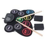 Salutuya tampon de tambour lectronique roll up electric drum set colorful electronic drum pad avec pdale ...