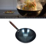 Salutuya wok chinois en fer forgé non revêtu manche unique Salutuya wok chinois en fer forgé non revêtu manche unique