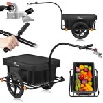 Samax remorque de vlo - chariot de transport pour 90 l 80 kg - mountain