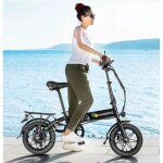 Samebike yinyu14 - noir v�lo �lectrique 36v 7. 8ah 60km charge maximale: 100kg 14 mini v�lo l�ger pliable ...