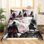 Samouraï japonais housse de couette 220x240cm enfants japonais parure de lit sakura literie set style ... Samouraï japonais housse de couette 220x240cm enfants japonais parure de lit sakura literie set style ...