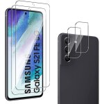 Pour samsung galaxy s21 fe 5g verre tremp + camra arrire protecteur [2 pices + 2 pices]9h duret ...
