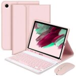 Pour samsung galaxy tab a9 + étui en cuir pour clavier bluetooth divisé + ensemble de souris double mode ... Pour samsung galaxy tab a9 + étui en cuir pour clavier bluetooth divisé + ensemble de souris double mode ...