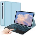 Housse de clavier amovible - samsung - galaxy tab s7 fe / s8 + - bluetooth - rtroclairage - protection ...