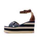 Sandales compenses bleu jeans femme beppi
