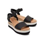 Sandales compense en cuir femme toms diana