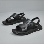 Sandales en cuir pour hommes - ecelen - antidérapantes pour la conduite en extérieur - confort classique ... Sandales en cuir pour hommes - ecelen - antidérapantes pour la conduite en extérieur - confort classique ...