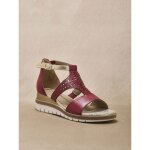 Sandales cuir motifs ajour�s femme p�diconfort