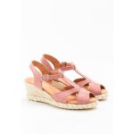 Damart - sandales compens�es tress�es - vieux rose