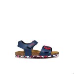 Geox ghita b - sandales gar�on bleu l�g�res fermeture scratch cuir semelle amortissante