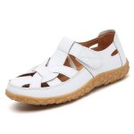 Sandales femmes keejaa - pu cuir - confort �t� ext�rieur sports trekking - blanc blanc