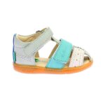 Sandales - kickers - kick bazar - cuir - vert - enfant gar�on