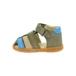 Sandales - kickers - kick pod - cuir - kaki - scratch
