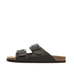 Sandales noires lisses homme schott arthur