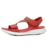 Sandale nu pied pour femme - cinzia soft - textile extensible - rouge