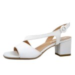 Sandale nu pieds pour femme - osvaldo pericoli - cuir - blanc