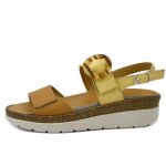 Sandales orthopdiques - cinzia soft - femme - cuir beige - semelle amovible - compens