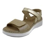 Sandales orthop�diques en cuir beige / or ? stiledivita - semelle amovible - femme
