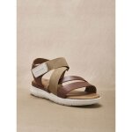 Sandales � scratch et �lastiques cuir femme p�diconfort