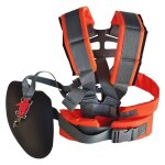 Harnais double sangle rembourr�e r�glable aimoonsa ? pour d�broussailleuse tondeuse (rouge)