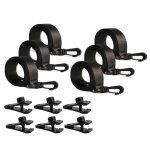 Sangles pour enrouleur de b�che solaire de piscine 18 pi�ces dont 6 clips de fixation 6 sangles en nylon ...