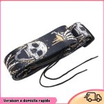 Sangle de guitare r�glable sangle de guitare en polyester avec conception de squelette frais sadapte ...