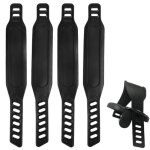 Sangles de pdale - universel - caoutchouc - 2 paires - rglables - confortables