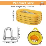 Sangle remorquage 5m 5t avec crochets u et sac haute r�sistance pour voiture & camion label