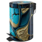 Sanilo poubelle de salle de bain 3l avec syst�me d?abaissement automatique - marbre cobalt