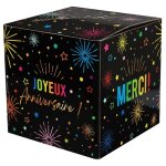 Santex 9031 - 11, tirelire anniversaire festicolor, multi / noir
