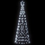 Sapin de nol arbre de nol lumineux conique 200 led blanc froid 182 cm