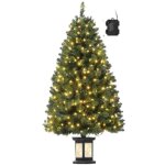 Sapin de nol artificiel de 145 cm avec 300 clairages8 modes blanc chaudavec pot lumineux vintage dcoration ...