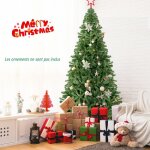 Sapin de noël artificiel 270 cm costway aiguilles en pvc avec 2132 branches pied métallique pour maison ... Sapin de noël artificiel 270 cm costway aiguilles en pvc avec 2132 branches pied métallique pour maison ...